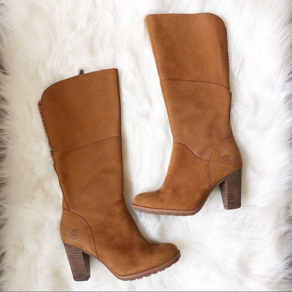 knee high timberland boots with heel